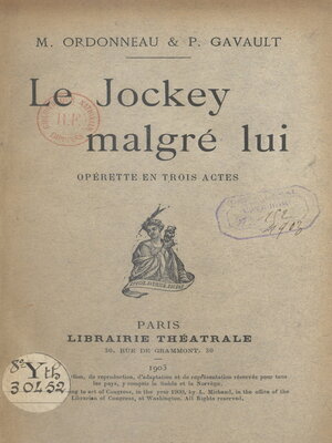cover image of Le jockey malgré lui